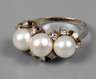 Damenring mit Perlen und Brillanten