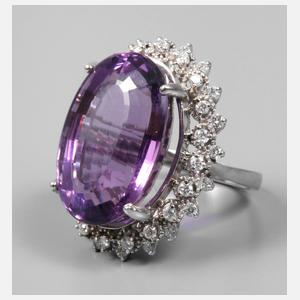Damenring mit Amethyst und Brillanten