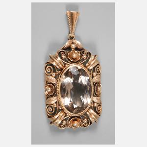 Aufwendiger Anhänger mit Rauchquarz