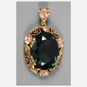 Anhänger mit synth. turmalinfarbenen Spinell