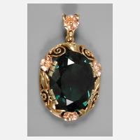 Anhänger mit synth. turmalinfarbenen Spinell111