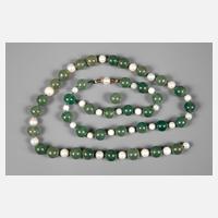 Kugelkette Aventurin mit Perlen111