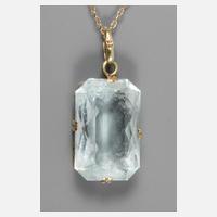 Anhänger mit Aquamarin an Kette111