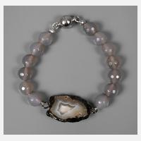 Armband Lavendelquarz und Achat111