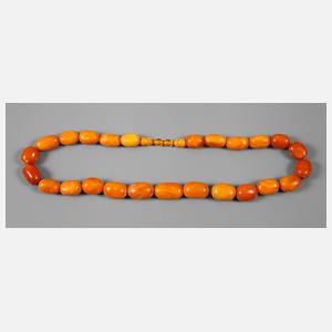 Großes Bernsteincollier Butterscotch