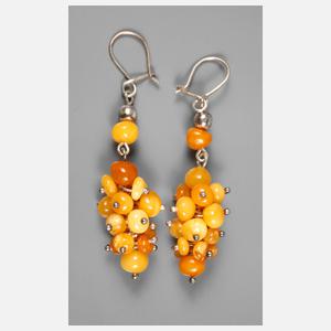 Paar Ohrhänger Bernstein