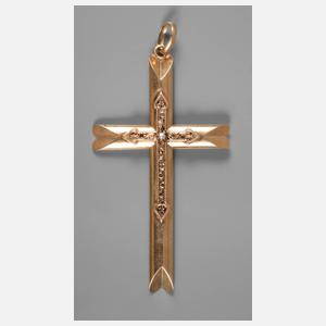 Kreuz Biedermeier mit Perle