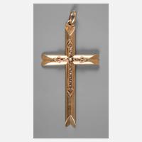 Kreuz Biedermeier mit Perle111