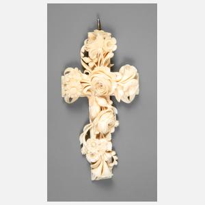 Feiner Kreuzanhänger Elfenbein