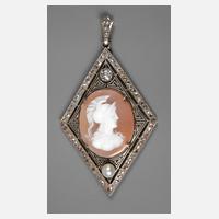 Anhänger mit Kamee und Diamanten111