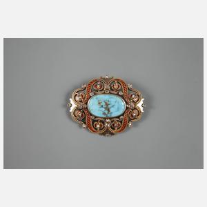 A. E. Köchert/Wien, Brosche mit persischem Türkis