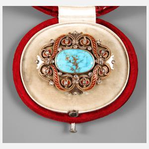 A. E. Köchert/Wien, Brosche mit persischem Türkis