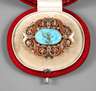 A. E. Köchert/Wien, Brosche mit persischem Türkis