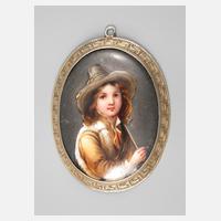 Anhänger mit Porzellanminiatur111