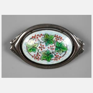 Brosche mit Emailmalerei