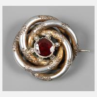 Historismusbrosche mit Granat111
