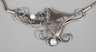 Silbercollier mit Perlen