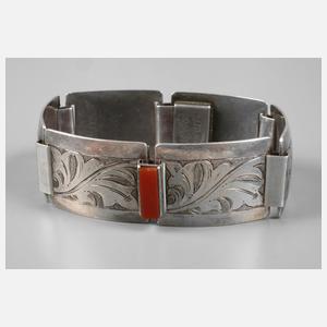 Silberarmband mit Karneol