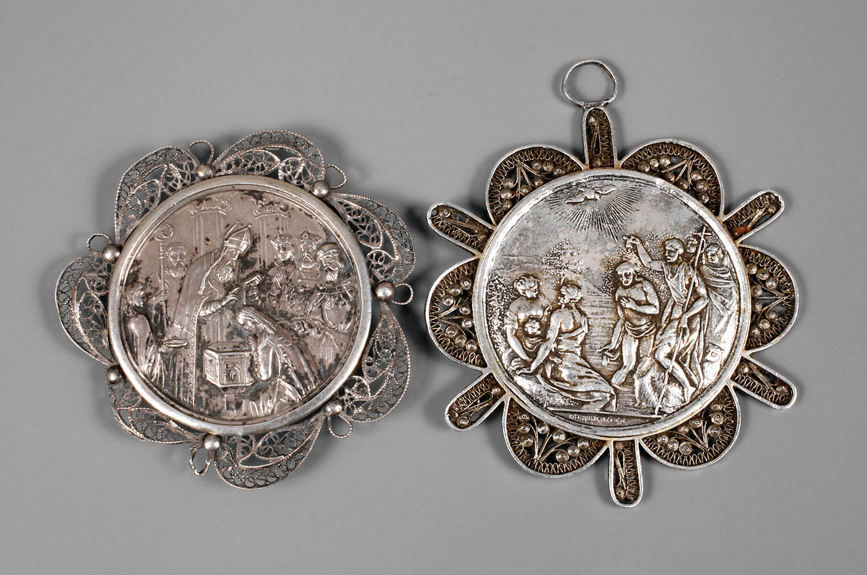 Zwei Taufgeschenke Silber