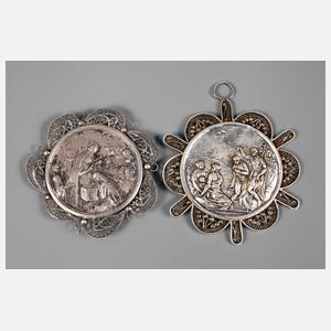 Zwei Taufgeschenke Silber