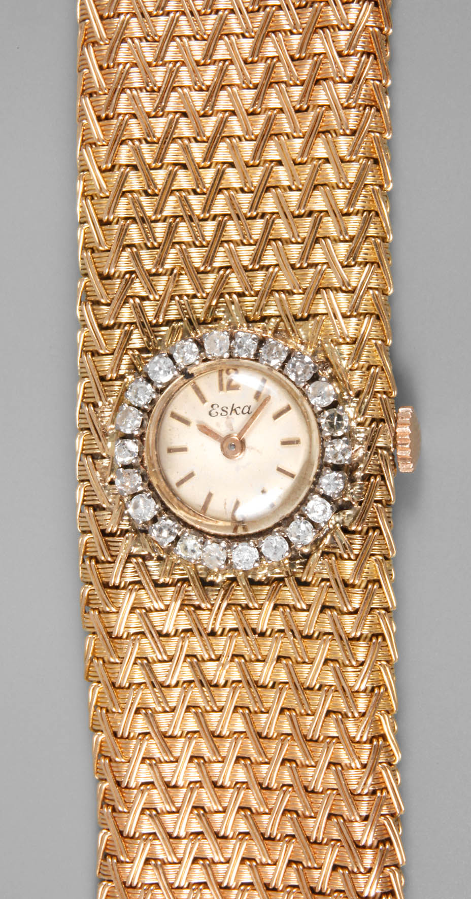 Damenarmbanduhr Gold mit Diamanten