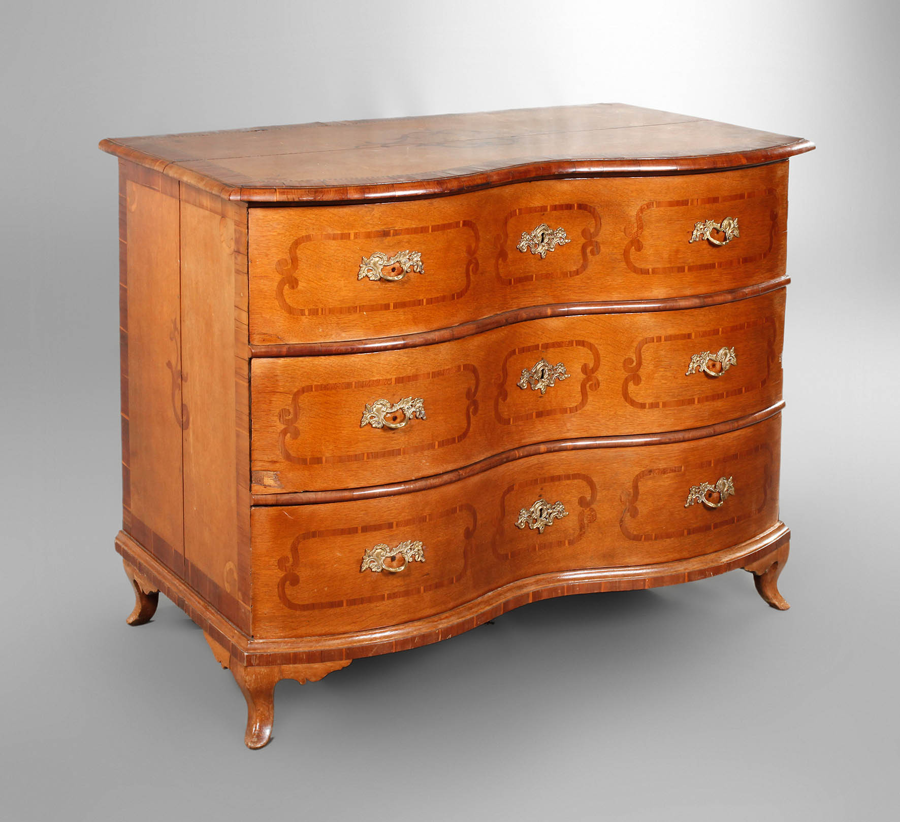 Intarsierte Barockkommode
