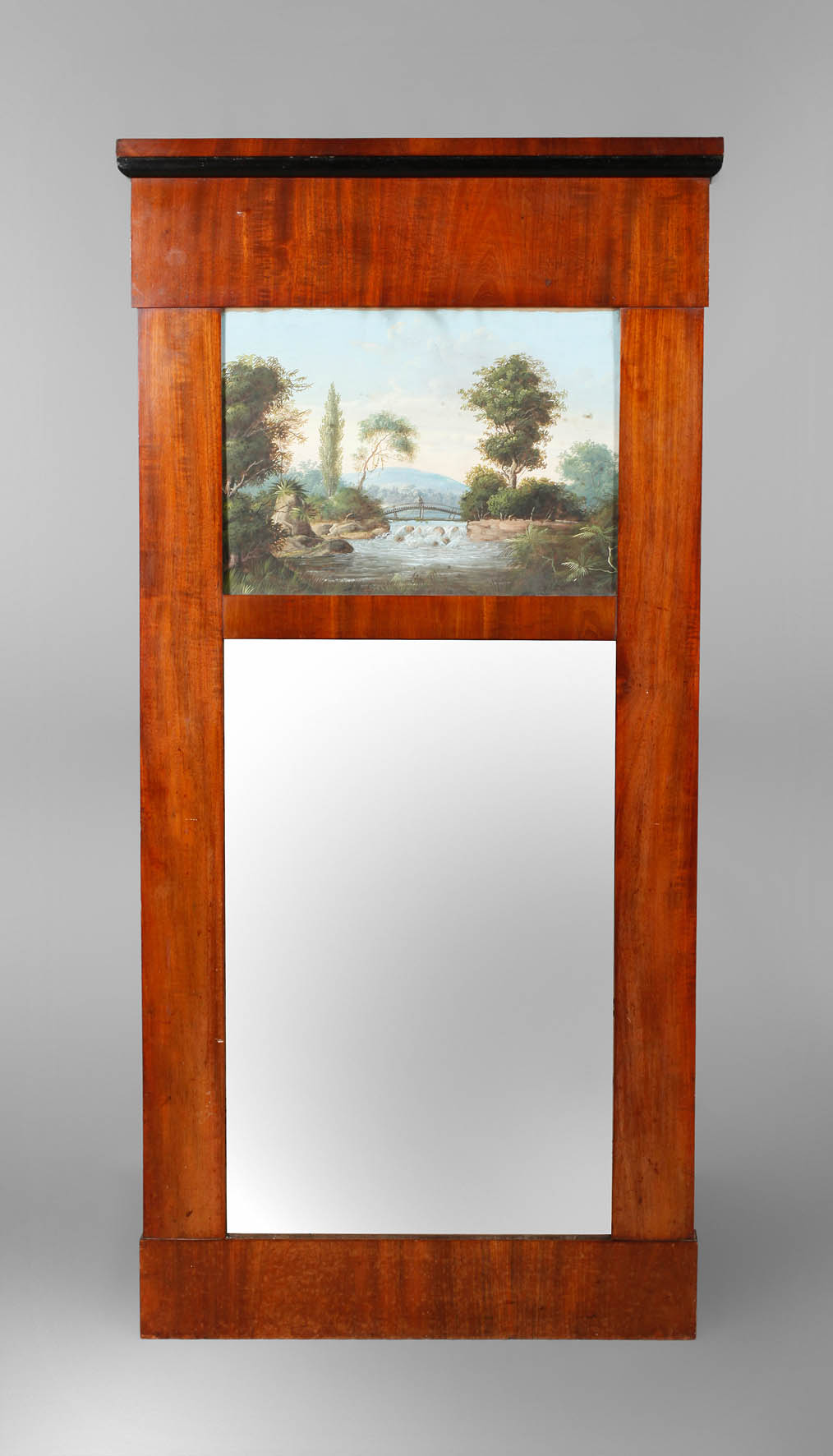 Biedermeierspiegel mit Gouache