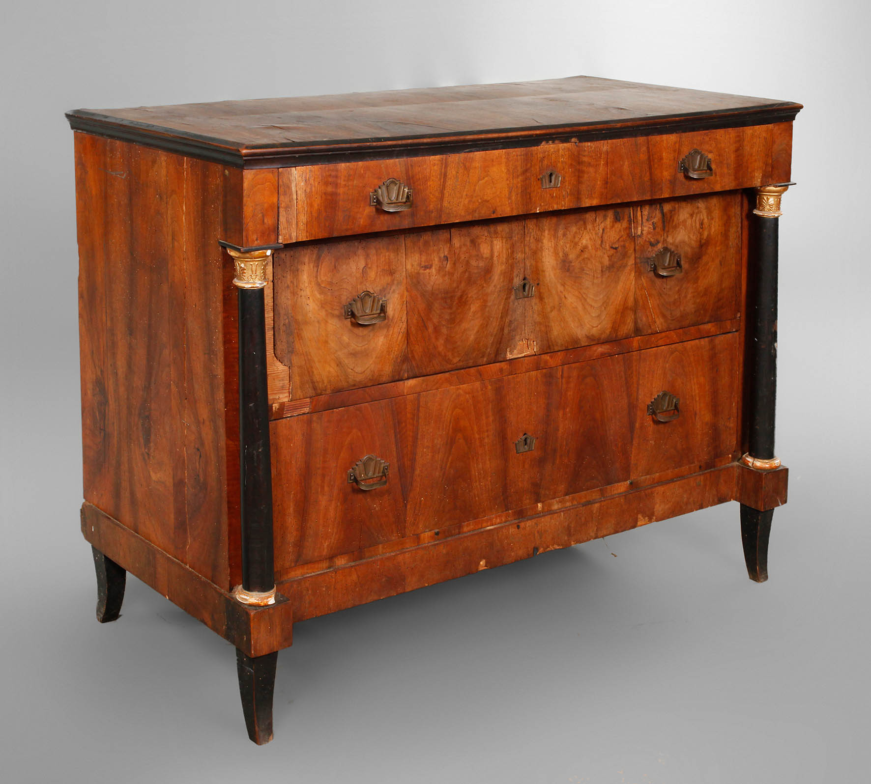 Biedermeier-Säulenkommode