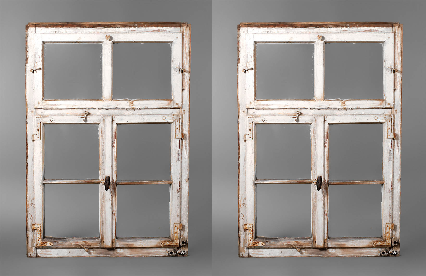 Paar Weichholzfenster