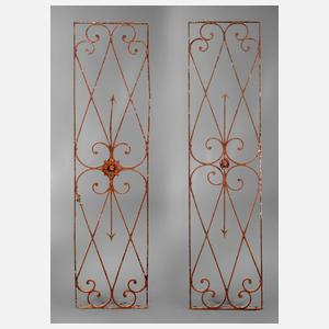Paar Ziergitter Schmiedeeisen