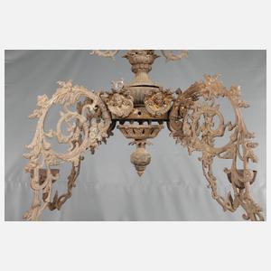 Großer Deckenlüster Eisenguss