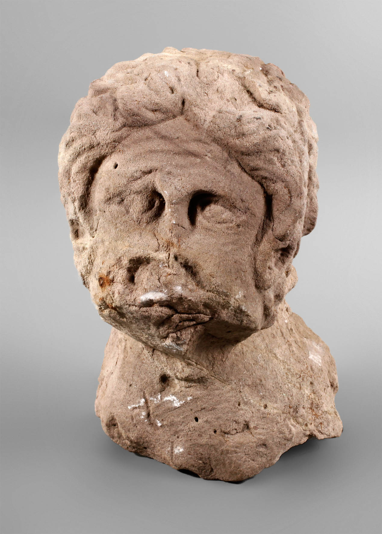 Kopf einer barocken Gartenfigur