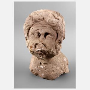 Kopf einer barocken Gartenfigur