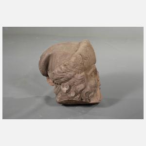 Kopf einer barocken Gartenfigur