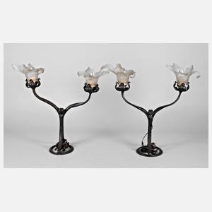 Paar Tischlampen Jugendstil