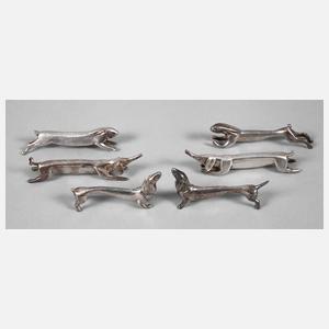 WMF Geislingen sechs Messerbänkchen