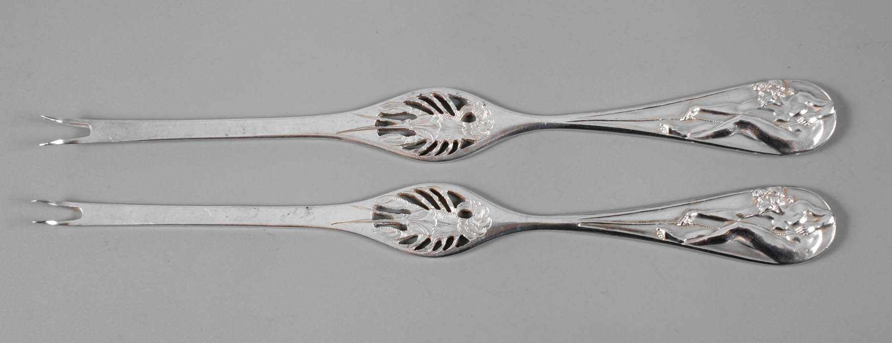 Silber zwei Hummergabeln