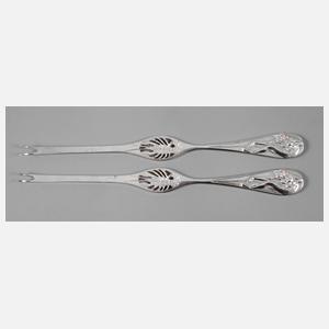 Silber zwei Hummergabeln