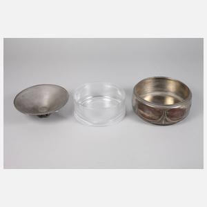 Joseph Maria Olbrich große Deckeldose mit Glaseinsatz