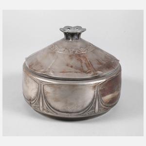 Joseph Maria Olbrich große Deckeldose mit Glaseinsatz