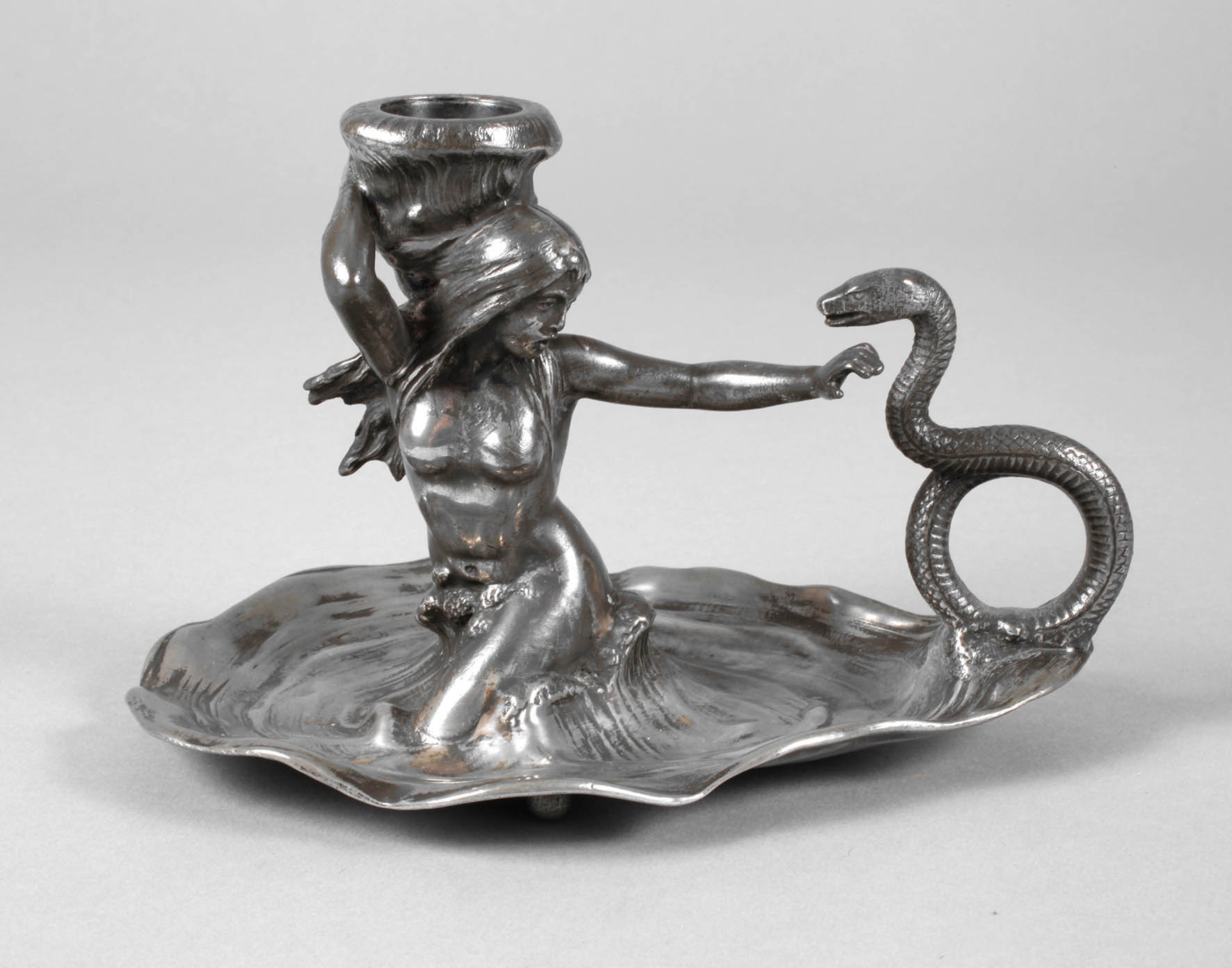 Jugendstilleuchter Mädchen mit Schlange