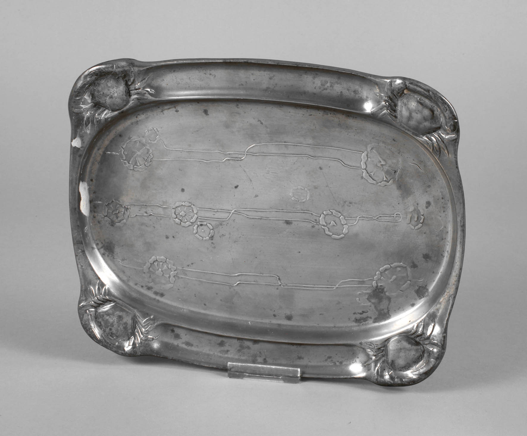 Zinntablett Jugendstil