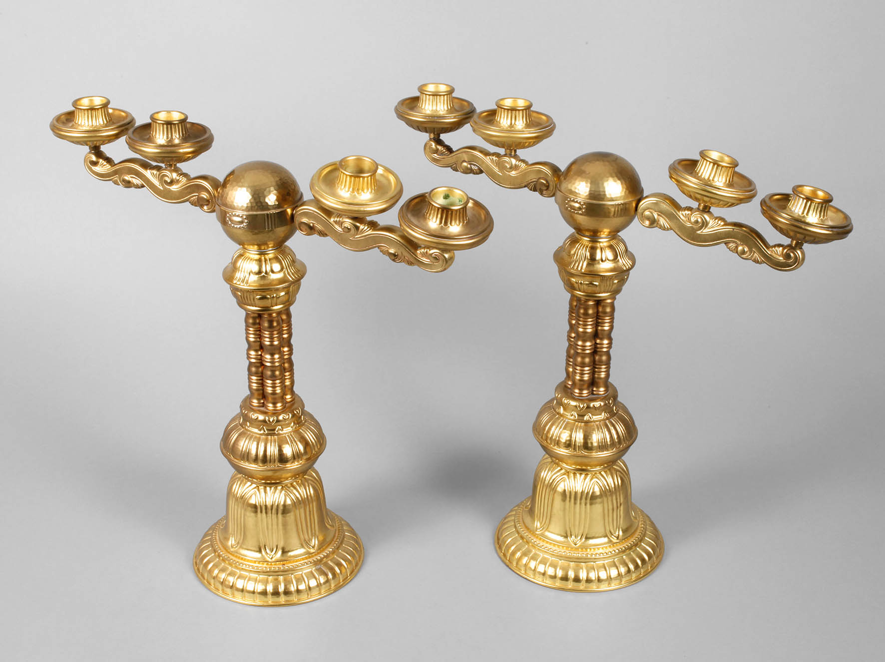 Paar große Münchner Kandelaber