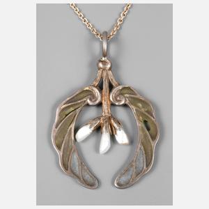 Anhänger Fensteremail mit Perlen