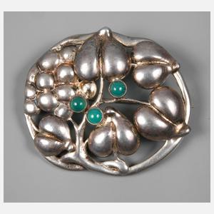 Brosche mit Chrysopras