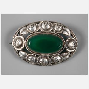 Brosche mit Rosendekor