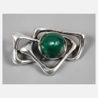 Brosche mit Malachit111