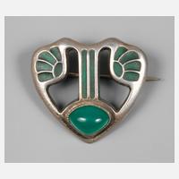 Heinrich Levinger, Brosche mit Chrysopras und Grubenemail111