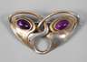 Theodor Fahrner attr., Silberbrosche mit Amethyst