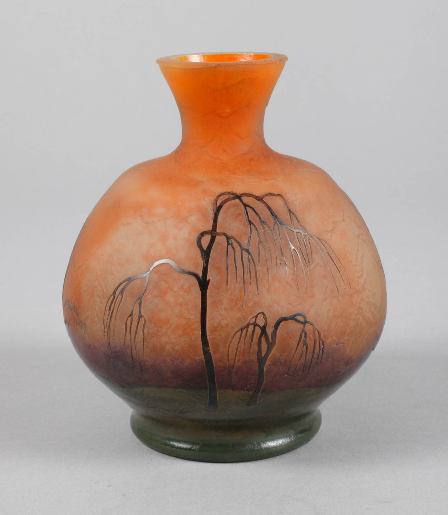 André Delatte Ätzglasvase